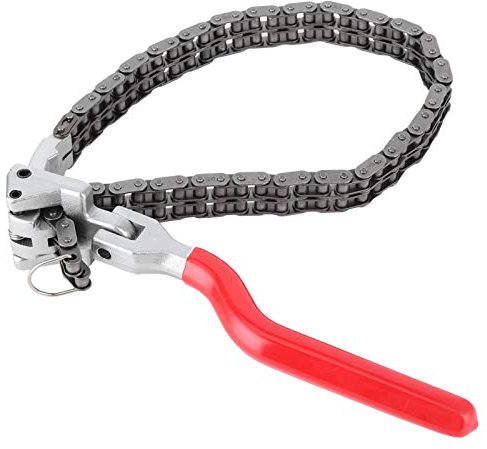 Robuster Ketten-Ölfilterschlüssel mit Ergonomischem Langen Griff für Autoreparaturwerkzeuge, Passend für Filter mit Einem Durchmesser von 2,4 Bis 6,3 Zoll, 20,5 Zoll Lange Kette
