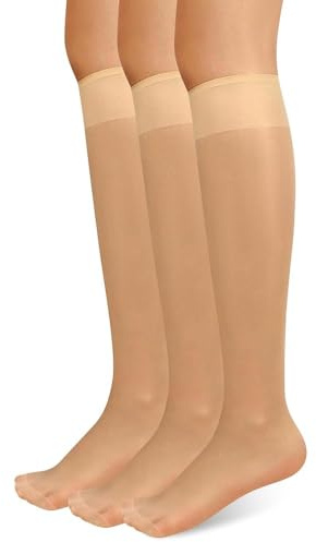 Loiluliy 3 Pares Medias Mujer Calcetines Transparentes Negras Elasticidad Calcetines Ejecutivos Sin Presión Cómodo Y Ponible