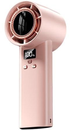 Ventilatore portatile – Ventilatore portatile – Mini ventilatore turbo regolabile – ventilatore a mano con display a LED – gadget di raffreddamento, turbo ventilatore per viaggi all'aperto, campeggio