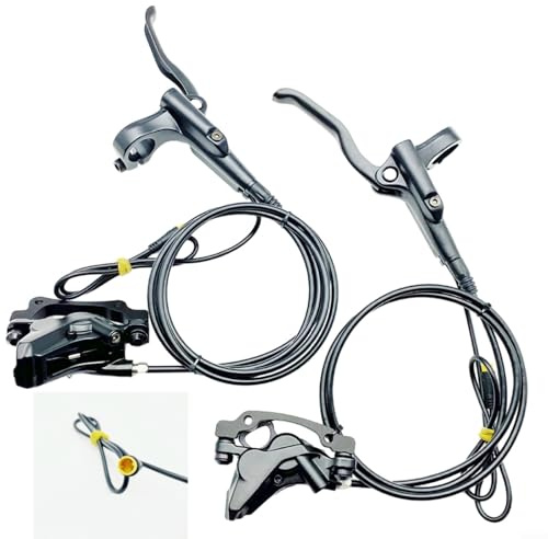 Hydraulic E-Bike Brake Set For Bafang – 4-Piston Disc Brakes with 3-Pin Waterproof Connector – Compatible with M400/M500/M600/M800/G510/G520/G530 Motors