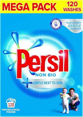 Persil Non Bio Colour Washing Powder 8.4kg Family Pack Gentle Laundry Detergent for Sensitive Skin and Bright Clothes - Deep Cleaning Powder for Colours with Fresh Fragrance and Protection