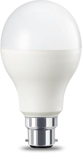 Bayonet Light Bulb,9/12/15W B22 LED Bulbs White 2700K, 60/80/100W Equivalent Non-dimmable A60 GLS Energy Saving Lightbulbs, B22 Super Bright Daylight LED Bayonet Light Bulbs (9W)