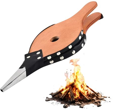 Générique Blasebalg für Kamin, Holzbläser für Camping, tragbare Ausrüstung für Grill, Party im Freien und Innenbereich