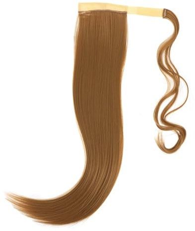 Cabilock Extensión de Coleta Rizada Sintética para Mujer Postizo de Cabello Ondulado Fácil de Usar con Cierre de Gancho y Lazo para Fiestas y Uso Diario Color