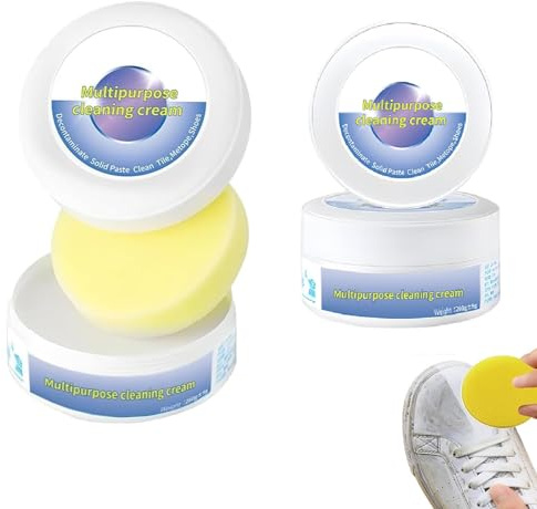 Schuhe Reinigungscreme,2026 Neuschuhe Reinigungscreme,Multi-Functional Cleaning And Stain Removal Cream,Weiße Schuhreinigungspaste,Multifunktionaler Sneaker-Reiniger Für Alle Oberfläch (2 Stück)