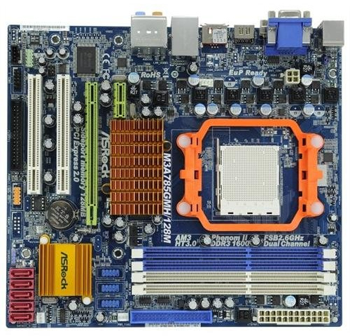 ASRock AM3 M3A785GMH/128M Motherboard Socket M-ATX 5200MT/S
