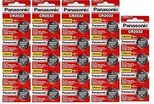 24 Panasonic CR2032 Batteries Lithium cr-2032 3V Coin Cell 4 Packs of 6 Batteries - Exp. Date 2022