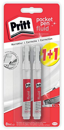 Pritt Korrektur Pocket Pen flüssig, 2-er Vorteilspack, 2x8 ml