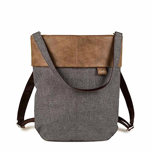 Zwei Damen Rucksack-Tasche Olli OR12 (7 Liter) Handtasche & Rucksack 2-in-1 wasserabweisende Schultertasche mit gepolstertem Laptopfach (bis 13), Damentasche & Cityrucksack in Einem (stone)