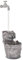 vidaXL Wasserspiel mit Hahn Eimern Pumpe Gewindebohrer Springbrunnen Zierbrunnen Gartenbrunnen Brunnen Innen Außen Polyresin Grau 34x32x91,5cm