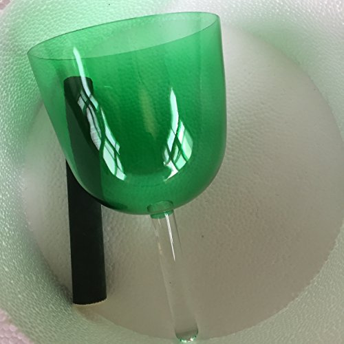 Bol chantant en cristal vert clair de 14,6 cm 4ème octave 14,6 cm, 1 pièce en parfait standard 432 Hz chakra du cœur parfait pour la guérison par le son, le yoga, la méditation