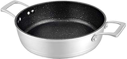 Bastilipo - Cocotte profonde en fonte d'aluminium, pierre antiadhésive, Titanium pro 28CA,