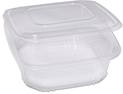 Cuki Professional 90554 Pack 50 Contenitori in Pp Coperchio Incernierato 21,5 x 21,5Cm H6,9, Qc3-2000