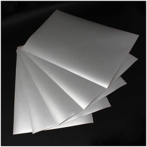 Din A4 Bogen Milchglasfolie 7805 silver frost glass Folie Bastelfolie selbstklebend Künstlerfolie Plotterfolie Plottfolie Basteln DIY (5er Set Din A4 Bögen)
