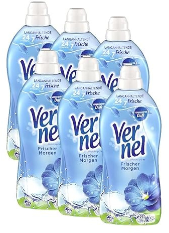 Vernel Mañana fresca, suavizante, para una fragancia duradera y una ropa suave de ensueño (432 (6 x 72 lavados)
