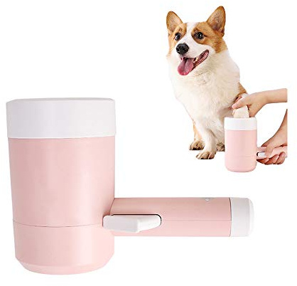 Pet Clean Foot Cup - Coppa in silicone per cani e zampe, pulitore per cani, pulitore per cani e zampe, pulitore portatile per la pulizia dei piedi per cani e gatti (rosa)