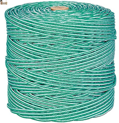 BricoLoco.com Wäscheleine, 1 x 100 m, zum Aufhängen von Kleidung im Innen- und Außenbereich, für Riemenscheiben, Camping, Camping, Gartenarbeit, geflochtenes Polypropylen, Ø 4 mm (1 x 100 m)