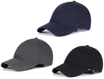 Zylioo 3 Stück Basecap Herren Kappe XL/XXL Baseballkappe Baseball Cap Verstellbare Sport Cappy Damen Für Großen Kopf