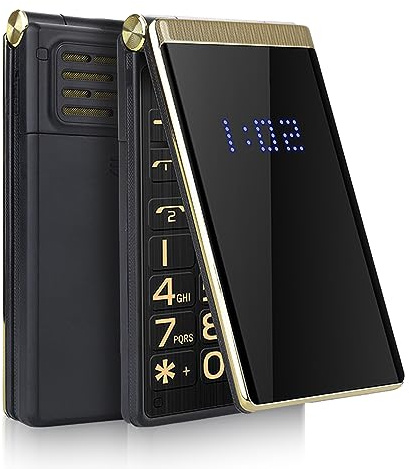 Zunate Téléphone Portable débloqué pour Senior de 2,8 Pouces, Téléphone Portable Classique à Rabat 2G Facile à Utiliser avec Bouton SOS, Lampe de Poche LED, Grande Police et Volume élevé