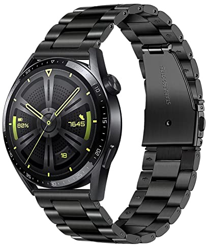 TRUMiRR Ersatz für HUAWEI Watch 5 46mm/GT 5 46mm/GT 5 Pro 46mm/4/Watch 4 Pro Armband, 22MM Edelstahl Gewebtes Mesh Metall Armband Ersatzband für Amazfit GTR 3