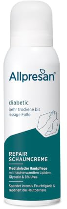 Allpresan diabetic REPAIR Schaumcreme mit Urea 125ml | Fußschaum für sehr trockene bis rissige Haut - Ideal bei Diabetes mellitus