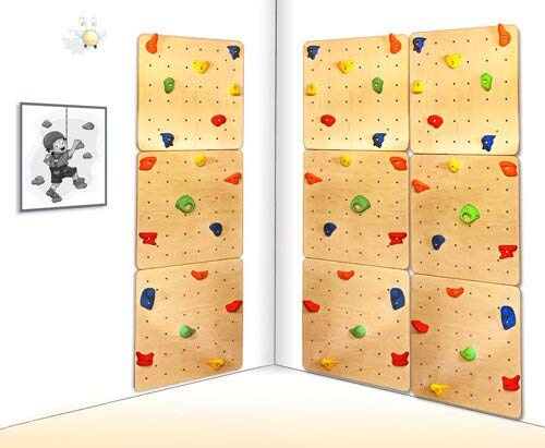 Set of Wooden climbing Wall Panels for Kids and Adults (Set of 6)