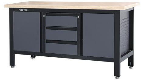 FEISTOS Werkstatteinrichtung Heros 2 169x60x87 cm Werkbank 38 mm Werktisch
