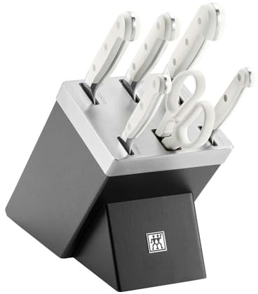ZWILLING Pro le blanc Selbstschärfender Messerblock 7-tlg, Schwarz SIGMAFORGE