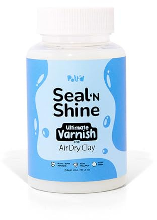 Pott'd™ Seal ‘n’ Shine Ultimate Glanzlack für lufttrocknenden Ton Klarlack Acrylglasur Versiegelung für Töpferwaren