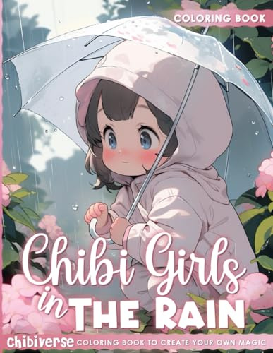 Chibi Girls In The Rain Coloring Book: Whimsical Adventures with Adorable Miniature Anime Coloring Pages Lovely Girls on Rainy Days Scenes for All ... (Chibiverse Coloring Book Collection, Band 2)
