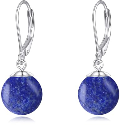 Lapislazuli Ohrringe Sterling Silber Lapislazuli Ohrhänger Schmcuk Geschenke für Damen
