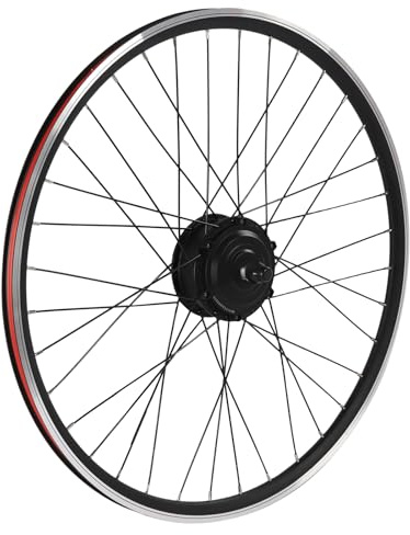 Taozhiyy Llanta de bicicleta de 28/29 pulgadas, kit de conversión de bicicleta eléctrica, 36 V, 250 W, 700 C, motor de buje para bicicleta eléctrica, rueda delantera, dinamo de buje para frenos en V y