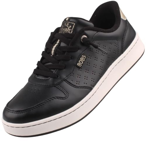 Skechers Bobs B Cute Court Luxe Kicks sneakers för kvinnor, svart, 40 EU