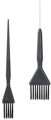 VILLFUL 2pcs Portable Hair Dye Applicator Brush Set for Salon and Home Use Made of Sturdy Pp and Stainless Steel Not Easy to Shed Hair Colour Applicator for Precise Dying