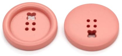 10 Stück 4-Loch 15/25 mm runde farbige Harzknöpfe, geeignet für handgefertigte Jackendekoration,Nr. 4 Rosa,28 mm