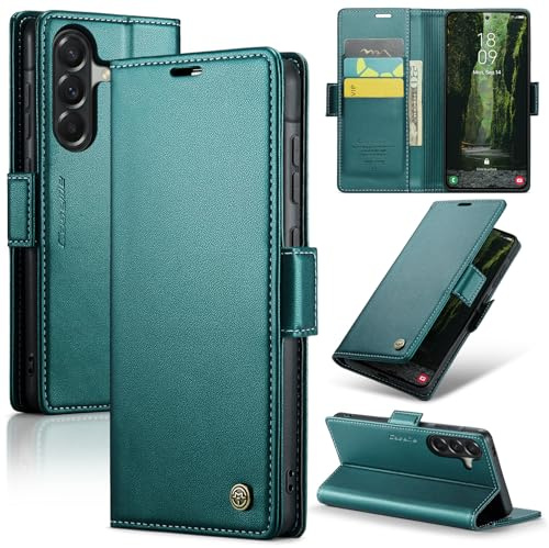 Rerzoiro Funda para Samsung Galaxy A57 5G, Funda de Cierre Magnético, Cartera de Cuero PU con [Bloqueo RFID], Soporte, Ranura para Tarjetas, Carcasa de Libro, Case para Samsung Galaxy A57 5G, Turquesa
