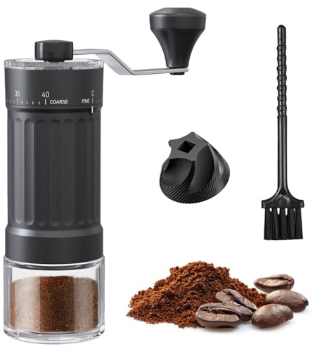 Xynovate Molinillo de Café Manual con Muelas Cerámicas Ajustables