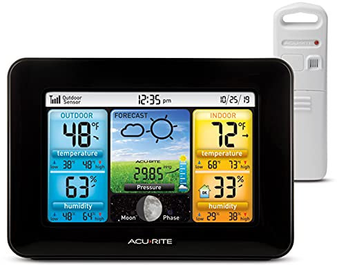 AcuRite Wireless Home Weather Station with Color Display, Indoor Outdoor Thermometer and Temperature Sensor