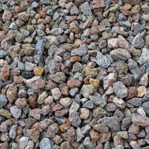 Kieskönig 25 kg Lava Steine 8-16 mm - Pflanzgranulat Schneckenschutz Lavastein Lavasteine Aquarium Dachbegrünung Lavagranulat