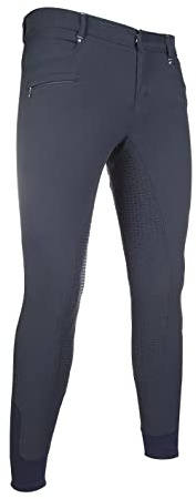 HKM Reithose -10904 Reithose 9602 graphit 48 Herren -San Lorenzo- Silikon-vollbesatz9602