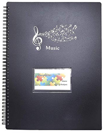 Notenblatt Ordner Musik Notizbuch Notenmappe Notenblätter Notenmappe für Klavier A4 Music Sheet Chormappe Registermappen aus Kunststoff Musikordner NotenblattordnerNotenblattordner