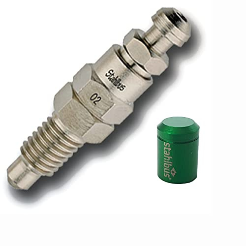stahlbus Schnell-Entlüfterschraube M8x1.25x16 mm mit Entlüftungsventil & Ventilkappe Grün