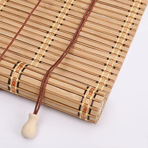 Pxzybd Sonnenschutz Bambus Jalousien,Natur Bambusrollo 50cm 60cm 70cm 80cm 90cm 100cm 110cm 120cm 140cm 145cm Breit,Raffrollos,Rollläden Für Innenbereich/Aussenbereich,Vorhang,W×H-145x235cm/57x93in