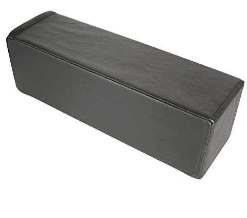 YURRO Cojín de sofá personalizable para leer y relajarse, cojín de espuma viscoelástica, relleno de costura suave para cama, funda de cuero extraíble, gris oscuro, 1 pieza, 20 x 20 x 50 cm