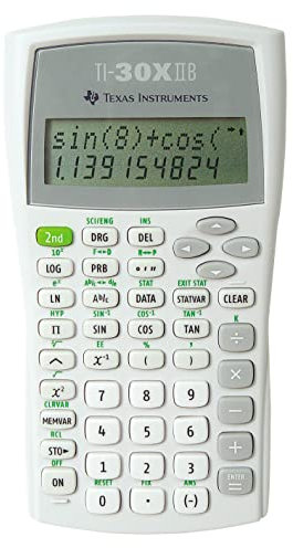 Texas Instruments TI-30 XIIB Schulrechner (zweizeilig, Batteriebetrieb) Weiß