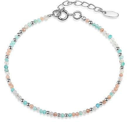 MATERIA by Matthias Wagner Edelstein Armband Silber 925 Damen Schmuck mehrfarbig SA-34