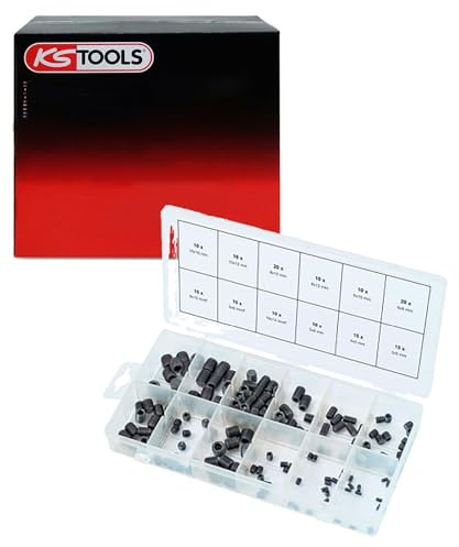 KS TOOLS Sortiment Madenschrauben metrisch 160tlg. - 970.0400 | 970.0400, Sortimentskasten