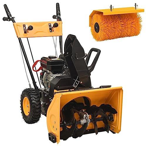Lawn & Garden-Petrol-powered 2-in-1 Schneefräse und Kehrmaschine, 6,5 PS, Haus & Garten