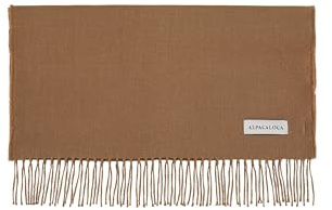 ALPACA LOCA Scarf Baby Alpacka Camel Scarf, brun, en storlek, BRUN, Einheitsgröße
