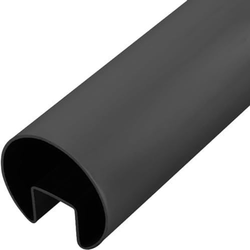SAFWEL Barre Main Courante Garde-corps inoxydable Pince à robinet pour garde-corps en verre noir pour l'hôtel Patio Loft Stairs, Poteau en verre de rails de supports de barrière de piscine, Montage au